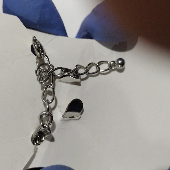 Silver-Tone Butterfly Charm Anklet & Matching Toe Ring, Crystal Boho Jewelry Set - Picture 10 of 10